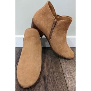 Jack Rogers Peyton Tan Suede Ankle Boots Size 8